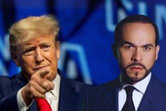 Abelardo (A la derecha) agradeció el anuncio del mandatario estadounidense Donald Trump (A la izquierda). FOTO: COLPRENSA