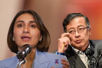 Laura Sarabia, embajadora de Colombia en el Reino Unido, y el presidente Gustavo Petro. FOTOS: COLPRENSA
