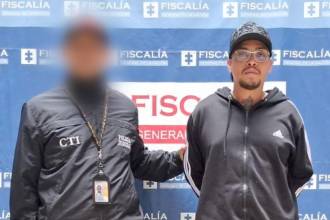 Luis Felipe Holguín Zapata, alias Clavícula, tras su captura. FOTO: CORTESÍA