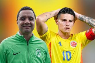 Presidente de Nacional, Sebastián Arango (izq) y James Rodríguez (der). FOTOS: INSTAGRAM NACIONALOFICIAL Y JAMESRODRIGUEZ10