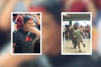 Jóvenes y la tendencia de “farmear aura”. FOTOS: CAPTURA DE VIDEO @ANONIMOSV503 / @TNNOTICIASMX X
