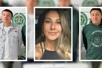 En el medio, Diana Ospina; a los costados, los hermanos Juan Pablo y Diego Armando Gómez Cardozo, condenados por el secuestro extorsivo de la mujer. FOTO: CORTESÍA.