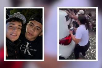 Juan Esteban Gómez Londoño y Cristian Escudero Osorio fueron despedidos en Manrique. FOTO: FACEBOOK PRENSA PAISA