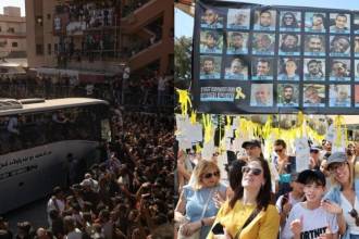 Palestinos e israelíes celebraron la llegada de los liberados a sus respectivos territorios. /FOTOS: TOMADAS DE X @delpynews y @teleSURtv