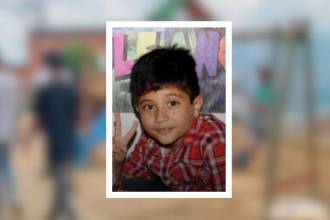 Él era Matías Serna, el niño fallecido tras una presunta intoxicación. FOTOS: LAURA ROSA JIMÉNEZ Y TOMADA DE TELEMEDELLIN