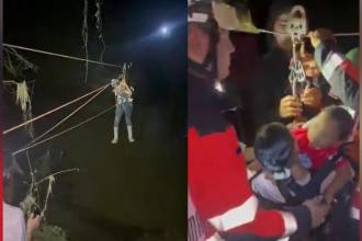 Rescate de una familia en Necoclí. FOTO: REDES SOCIALES @AndresJRendonC