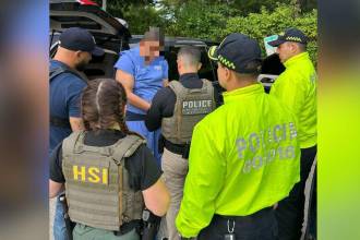 Este fue el momento de la captura en Estados Unidos. /FOTO: CORTESÍA