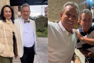 Izquierda: Olga Lucía Arcila y Darío Gómez. Derecha: Hernán y Wilson Gómez, dos de los hermanos que están en disputa con la excuñada. /FOTOS: TOMADA DE LA WEB E INSTAGRAM @hernangomezoficial