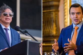 Los presidentes de Colombia, Gustavo Petro, y de Ecuador, Daniel Noboa.: FOTOS: PRESIDENCIA DE LA REPÚBLICA Y GETTY IMAGES