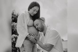 Mariana Pajón dio a luz a su primogénito el pasado viernes. FOTO: IG @vincentpelluard