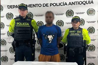 El presunto asesino tras ser capturado por la Policía. /FOTO: POLICÍA NACIONAL