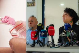 Freyner Alonso Ramírez García, alias Carlos Pesebre, y la senadora Isabel Zuleta. FOTOS: MARIO VALENCIA Y COLPRENSA