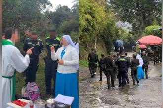 El video fue compartido en redes sociales por el sacerdote. FOTO: @JULIANDAVID866