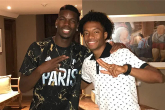 Paul Pogba junto a Juan Guillermo Cuadrado. /FOTO: INSTAGRAM @cuadrado
