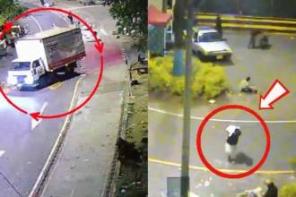 Con cámaras de seguridad le hicieron todo el seguimiento al vehículo involucrado. FOTO: VIDEO ALCALDÍA DE MEDELLÍN