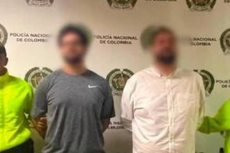 Ellos son los hermanos Pacheco, capturados en Laureles. FOTO: POLICÍA NACIONAL