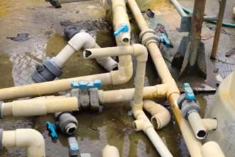 Así habían dejado la tubería de la planta. FOTO: TOMADA DE TELEMEDELLÍN