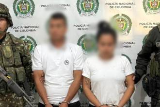 Ellos fueron los dos capturados en zona rural de Abejorral, Antioquia. FOTO: CORTESÍA DEPARTAMENTO DE POLICÍA ANTIOQUIA