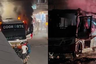 El vehículo ardió por varios minutos y estuvo a punto de afectar a establecimientos comerciales cercanos. FOTOS: SAN CARLOS ANTIOQUIA EN FACEBOOK 