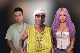Pipe Bueno (Izquierda), Ronaldinho (Centro) y Fariana (Derecha) se pusieron la 10 en este nuevo álbum. FOTO: @PIPEBUENO, @FARIANA, @RONALDINHO
