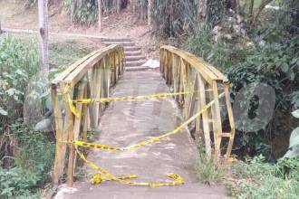 En este puente de la vereda El Progreso ocurrió el homicidio. FOTO: GUILLERMO LEÓN OSPINA MUÑOZ
