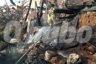 Incendio en el barrio Llanaditas. FOTO: CORTESÍA