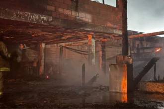 Así quedó el sitio después del incendio. FOTO: X @alcaldiabquilla