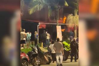 De la conflagración no se registraron personas lesionadas. FOTO: CAPTURA DE VIDEO FRECUENCIA ESTÉREO 88.4 FM