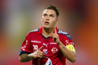 Juan Fernando Quintero en su primer ciclo con el Independiente Medellín. FOTO: MANUEL SALDARRIAGA