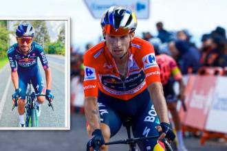 Daniel Felipe Martínez (izquierda) y Primoz Roglic (derecha) forman parte del mismo equipo, el Red Bull Bora. /FOTOS: VUELTA A ESPAÑA Y @DANIELFELIPEMARTINEZP