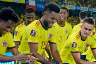 Miguel Ángel Borja celebrando un gol con la Selección Colombia. /FOTO: INSTAGRAM @miguelaborja23