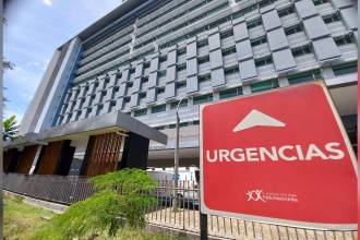 El pequeño fue llevado al Hospital Pablo Tobón Uribe. FOTO: MAURICIO PALACIO