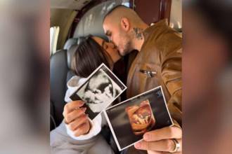 Paola Jara y Jessi Uribe al confirmar que están esperando a su primer hijo. /FOTO: CAPTURA DE VIDEO