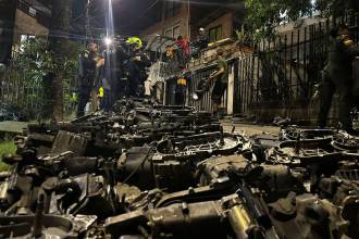 La Policía decomisó 24 motores con reporte por hurto. FOTO: POLICÍA NACIONAL