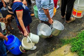 Interrupción de agua EPM. FOTO: CAMILO SUÁREZ