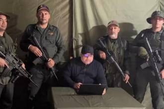 Líderes del Clan del Golfo en sus últimas declaraciones tras la muerte de alias Gonzalito o Willington. FOTO: TOMA VIDEO @soygaitanista