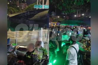 Imágenes captadas tras la balacera ocurrida en la avenida Oriental en la noche del martes, 13 de octubre. FOTO: CORTESÍA