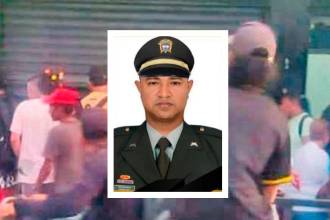 El asesinato del policía ocurrió en un establecimiento de comercio del barrio Pueblo Nuevo. / FOTO: CORTESÍA.