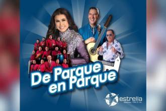 Arelys Heano, Gildardo Montoya Jr., El Combo de las Estrella y Heredero son los invitados para esta versión de “De parque en parque”. FOTO: ESTRELLA ESTÉREO