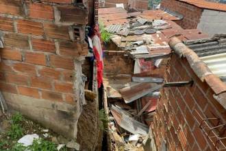 Derrumbe en El Pinal. FOTO: CORTESÍA ALCALDÍA DE MEDELLÍN