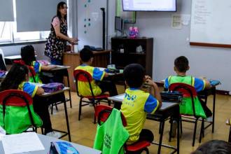 Referencia estudiantes recibiendo clases. FOTO: JULIO HERRERA