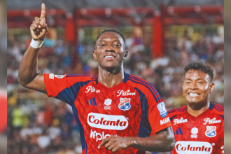 Ménder García (izq.) fue el autor del único gol en el Bello Horizonte - Rey Pelé. Además, fue su regreso al gol en este 2025 donde no había celebrado aún. /FOTO: CORTESÍA DIM