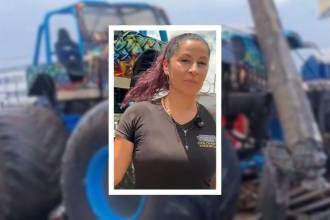 Sonia Segura, conductora del monster truck, manifestó haber recibido amenazas tras lo ocurrido. FOTOS: TIKTOK ANÍBAL MARTÍNEZ Y FACEBOOK COLOMBIAN MONSTERS