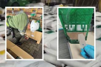 La cocaína estaba escondida en panela pulverizada. FOTOS: X @POLICIACOLOMBIA