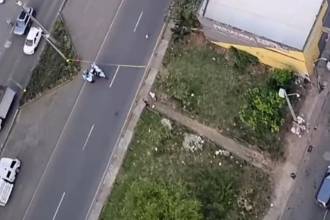 La víctima al parecer intentó cruzar la calle y fue atropellado. FOTO: PRENSA PAISA