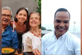 De izquierda a derecha: Carlos Arturo Aponte, Ileana Giraldo Aponte, Stella Marín y el peeriodista Carlos Aponte. FOTO: TOMADA DE EL COLOMBIANO E IG CARLOS_A_APONTE