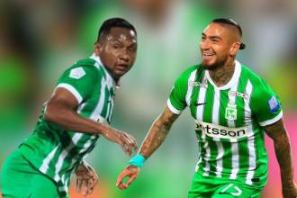 Cristian Arango (der.) de 30 años, y Alfredo Morelos (izq.), de 29, prometen emociones en el Verde. FOTOS: CAMILO SUÁREZ