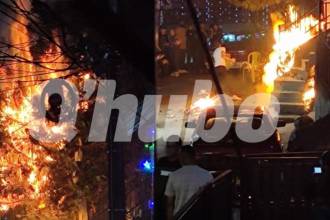 Por fortuna los bomberos tuvieron una reacción rápida. FOTO: CORTESÍA