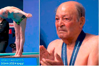 Al iraní le rindieron homenaje en el Mundial de Natación de Doha. / FOTO: TOMADA DE LA WEB