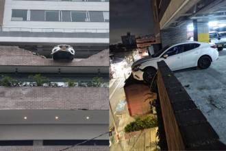 Ocurrió en un parqueadero ubicado en un cuarto piso. FOTO: CORTESÍA